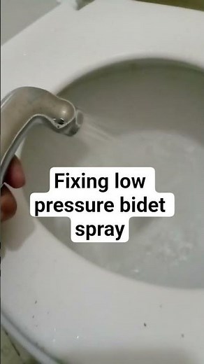 How to fix low pressure bidet spray #youtubeshorts