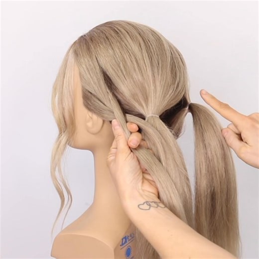 35K views · 135 reactions | Just did this super simple braided updo and it’s like nothing I’ve tried before! It’s easy, unique, and seriously turns heads. Who else is always on the hunt for something a little different? ✨ | Sweethearts Hair | Facebook