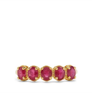 Burmese Ruby Ring in 9K Gold 1ct