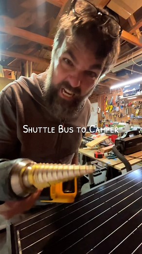 ✨🛠️🚍☀️ Today’s shuttle bus conversion project: making a threaded insert on our 4x 360-Watt solar panels so they can be attached to our DIY roof rack, made of Unistrut. #shuttlebusconversion #busconversion #tinyhouseonwheels #diycamper #diytinyhouse #tinyhousebuild | Tiny House Expedition