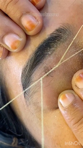 Eyebrow threading tutorial for beginners/ Eyebrow threading #shorts #eyebrows #threading #eyebrows