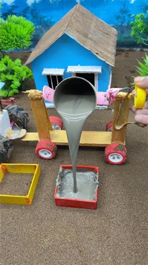 😱 Amazing Mini Tractor Pillar Making Machine |Real Working DIY Baige #shorts #youtubeshorts