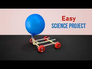 Balloon Powered Car more easy | Easy Science Project