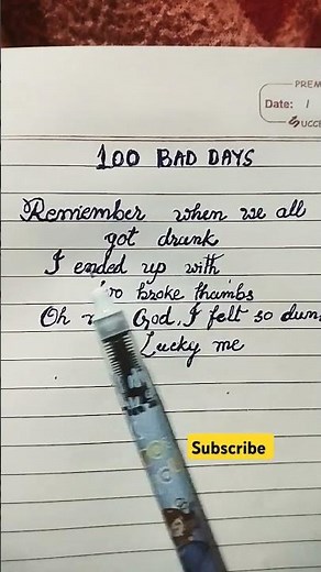 100 Bad Days By AJR#shorts #lyrics