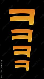 Vertical korean laugh effect ha ha ha speech expression text animation on alpha channel transparent background