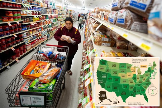 Here’s how much each state pays for groceries in 2024 — with some Americans forced to shell out more than $300 per week