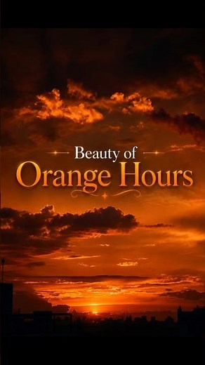 Beauty of Orange hours 🧡 | Cinematic sunset and morning sky #nature #explore #shorts #prz-alam #fyp