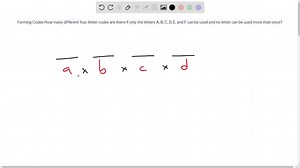 SOLVED:Forming Codes How many different four-letter codes are there… | Numerade