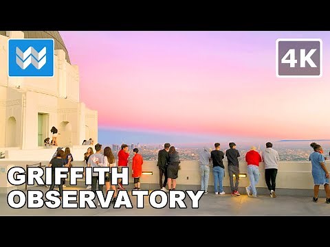 [4K] EPIC Sunset at Griffith Observatory in Los Angeles, California USA - Night Walking Tour 🎧