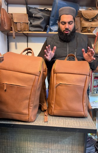 Real leather backpack review 👀 ✔️ Durable ✔️ Stylish ✔️ Long-lasting…..Dm us for order or contact us on WhatsApp 923001173314…#leathercraft #unisex #leatherbag #leathergoods #allinone