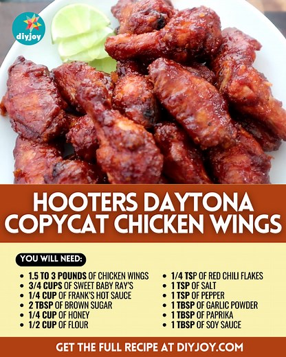 Hooters Daytona Chicken Wings In The Oven Copycat Recipe