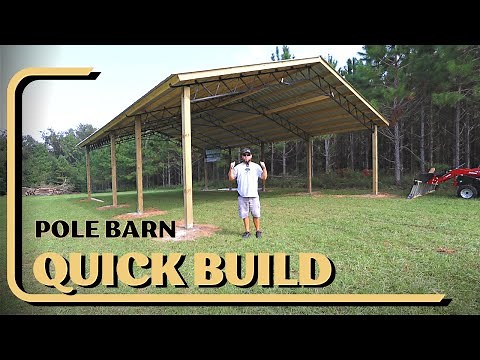 Pole barn building! Firewood processing building
