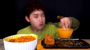 167K views · 6.6K reactions | Asmr Mukbang Spicy Meatball Spaghetti With Cheese Cutlet French Fries | 봉길이 Bonggil | Facebook