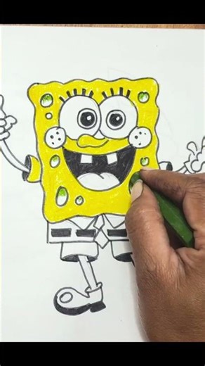 How to draw SpongeBob #spongebob #shorts #shortsfeed