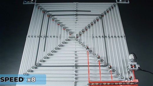 乐高链条矩阵 3000+ LEGO Chain Links The Longest LEGO Technic Chain Experiment