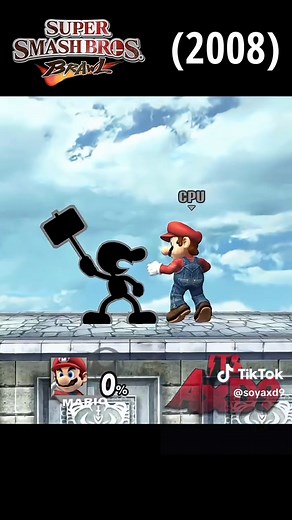 Mr. Game & Watch Side Special in Smash Bros