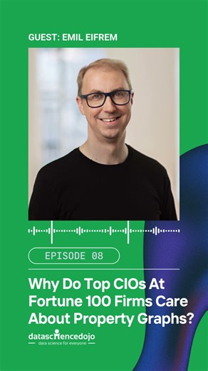 Data Science Dojo on Instagram: ""84 of the Fortune 100 are using property graph models. Emil Eifrem explains why CIOs should care.” 🎙️ Future of Data and AI Podcast: Highlight with Emil Eifrem (Founder & CEO, Neo4j) In this clip, Emil explains why the most successful AI applications rely on a graph-shaped knowledge layer—and why relational and NoSQL systems alone struggle with real-time, multi-source AI use cases. 💡 Key insight: The future of agentic AI isn’t just bigger models—it’s better st