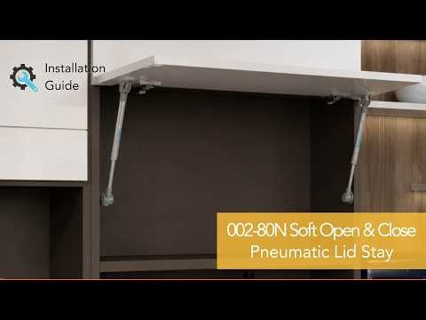 How to Install a Soft Open & Soft Close Pneumatic Lid Stay (80N Gas Strut)