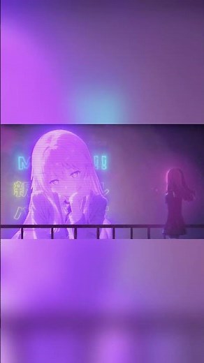 Hologram Girl in Purple Rain | 4K Anime Wallpaper #anime #livewallpaper #shorts