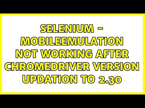 Selenium - mobileEmulation not working after chromedriver version updation to 2.30
