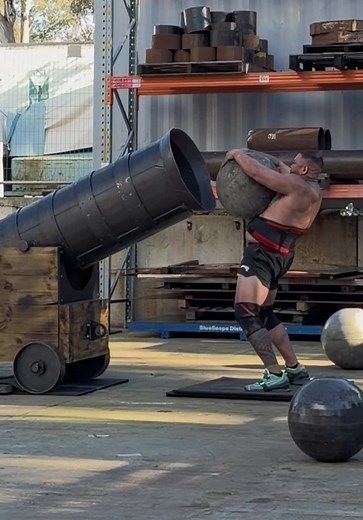 LOAD THE CANNON! 🪨 This was such a fun way to load stones! @stand_or_submit