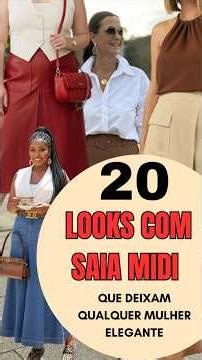 20 looks com saia midi que deixam qualquer mulher elegante #achadinhos #moda