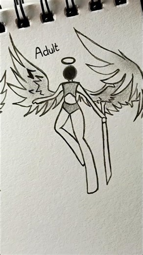 How to draw Angel knight tutorial #shorts #art