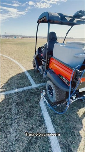 The sweet sound of high-pressure airless striping with GPS control.