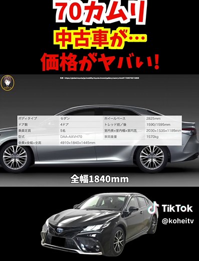 トヨタ10代目70カムリWSの価格と最終モデルの魅力！【グレードまとめ】