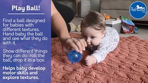 157 reactions · 103 shares | Have a ball on hand? Then try this 4-6 month ball game during #TummyTime! Let baby play with balls of different textures. Then show them how to play with it in a variety of ways. Helps baby develop their motor skills and senses! Try these other Tummy Time games: https://pathways.org/search/?query=tummy+time+games Copyright © 2020 Pathways Foundation | Pathways.org | Facebook