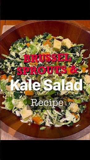Brussels Sprout & Kale Salad with Maple-Mustard Dressing Recipe! Best Brussel, Kale Salad Recipe!