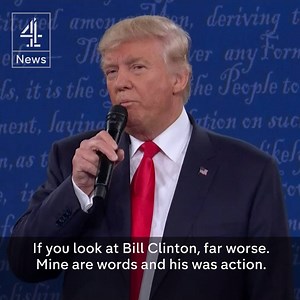 115K views · 843 reactions | “When they go low, you go high.” Hillary Clinton responds to Donald J. Trump’s accusation that President Bill Clinton was “abusive to women”. | Channel 4 News | Facebook