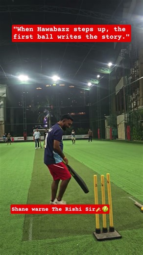 "When Hawabazz steps up, the first ball writes the story." #cricket #shanewarne #bowling #trending