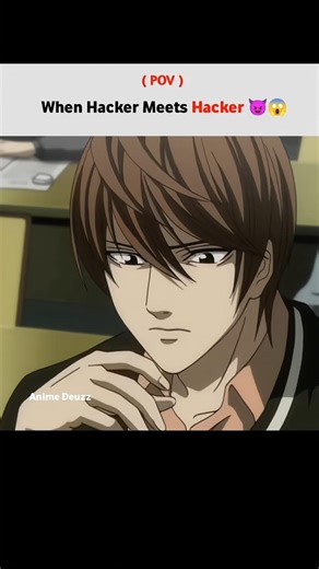 When Hacker Meets Hacker 😈😱 #anime #hacker #lightyagami #deathnote #phonk #animeedit #amv