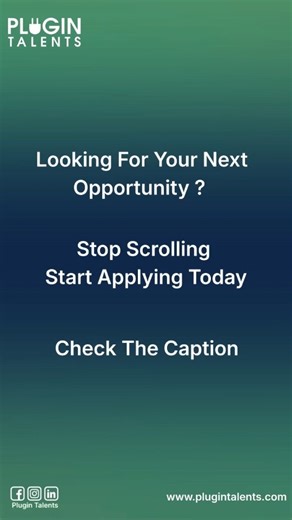 Plugin Talents on Instagram: "Your Next Career Milestone Starts Here, Apply and Grow With Us . Net Developer . Senior Product Owner . Admin Assistant . IT Help Desk . Oracle Forms and Apex . Golang Developer . DevOps Engineer . Data Protection Engineer Ready to make an impact ? Send your updated CV to tech.talent@plugintalents.com #PluginTalents #Hiring #TechJobs #CareerOpportunities #SoftwareEngineering #JobSearch #DevOps #ProductOwner"