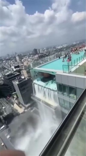 Rooftop Pool EXPLODES Off a Skyscraper 😳💦