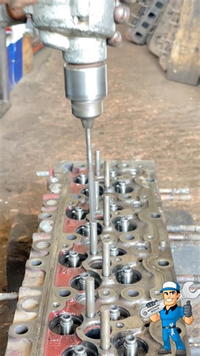 Satisfying Valve lock drill Hole #automobile #mechanic #mechanical#engineering #skills #shorts