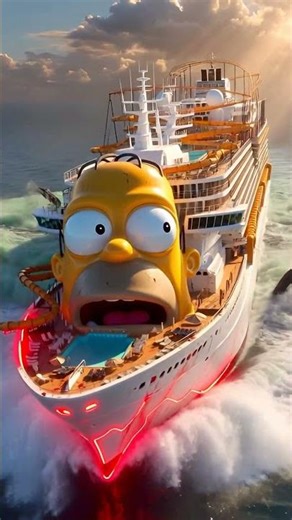 Horror version of the Simpsons Cruise ships | #creepy |#scary | #fakesituation I #shortvideo
