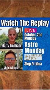 Human Garage | Astro Monday with Sirius Joy and @christopherwitecki talking with @garrylineham 2023-10-02 Step 9 Libra Get a glimpse into this weeks... | Instagram