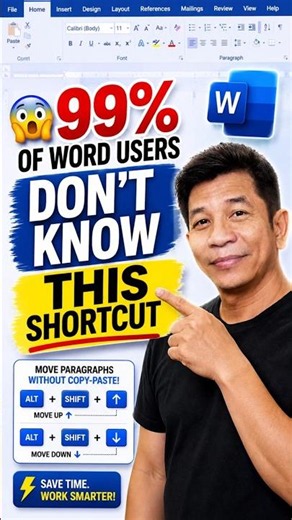 😳 Stop Copy Pasting Paragraphs! This MS Word Shortcut Changes Everything #Shorts #MSWordTips