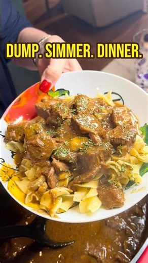 Ridiculously Easy Beef Tips (5-Minute Prep!) #dinner #easyrecipe