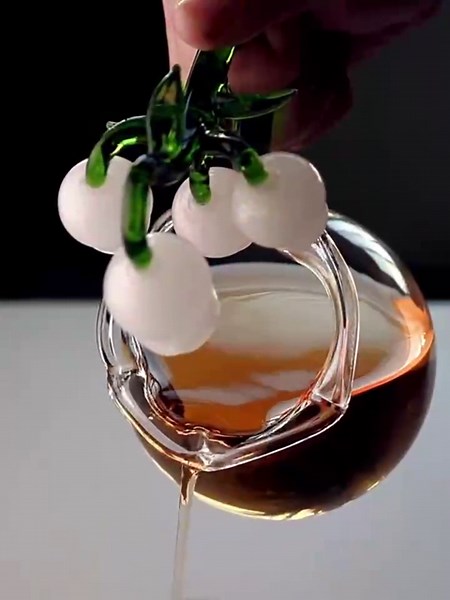 Goblet 3D Lily of the Valley Heat-resistant Glass Kung Fu Tea Set Creative Fair Cup Teacup Wedding Gifts (Size : C)