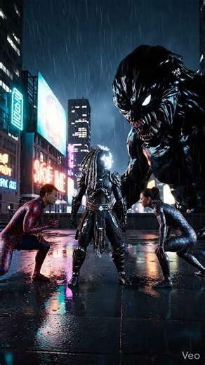 The Ultimate Crossover: Alien Hunter, Web-Hero & Dark Symbiote | AI Cinematic