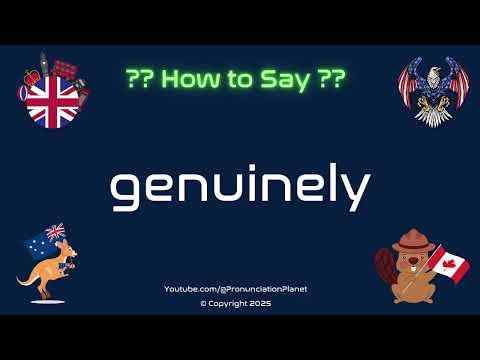 🌟 💖 How to Pronounce genuinely? (CORRECTLY) | Pronunciation Planet