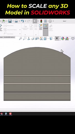 Scale in SOLIDWORKS: Resize 3D Model from 250mm to 300mm