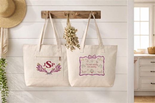 Funny Tote Bag, Sarcastic Humor Tote | Funny Gift for Her, Snarky Embroidery Tote, Emotional Support Tote, Canvas Tote Bag - Etsy