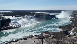 Monday, March 15th, 2021 ☀️— A beautiful sunny day overlooking Niagara Falls from the Sheraton on the Falls hotel. — #niagarafalls #canada #sunnyday #sheratononthefalls | Niagara Falls