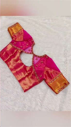 trending netted back neck blouse.. ‪@RojaCreations-369‬