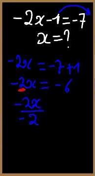 Solve a simple linear equation in less than a minute - quick guide