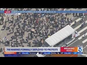 Los Angeles protests live: City braces for more unrest, Marines deployed